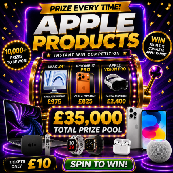 Prize Every Time - Apple Products!