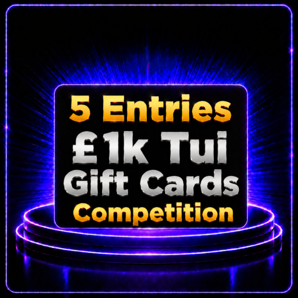 5 Entries into £1k Tui Gift Cards